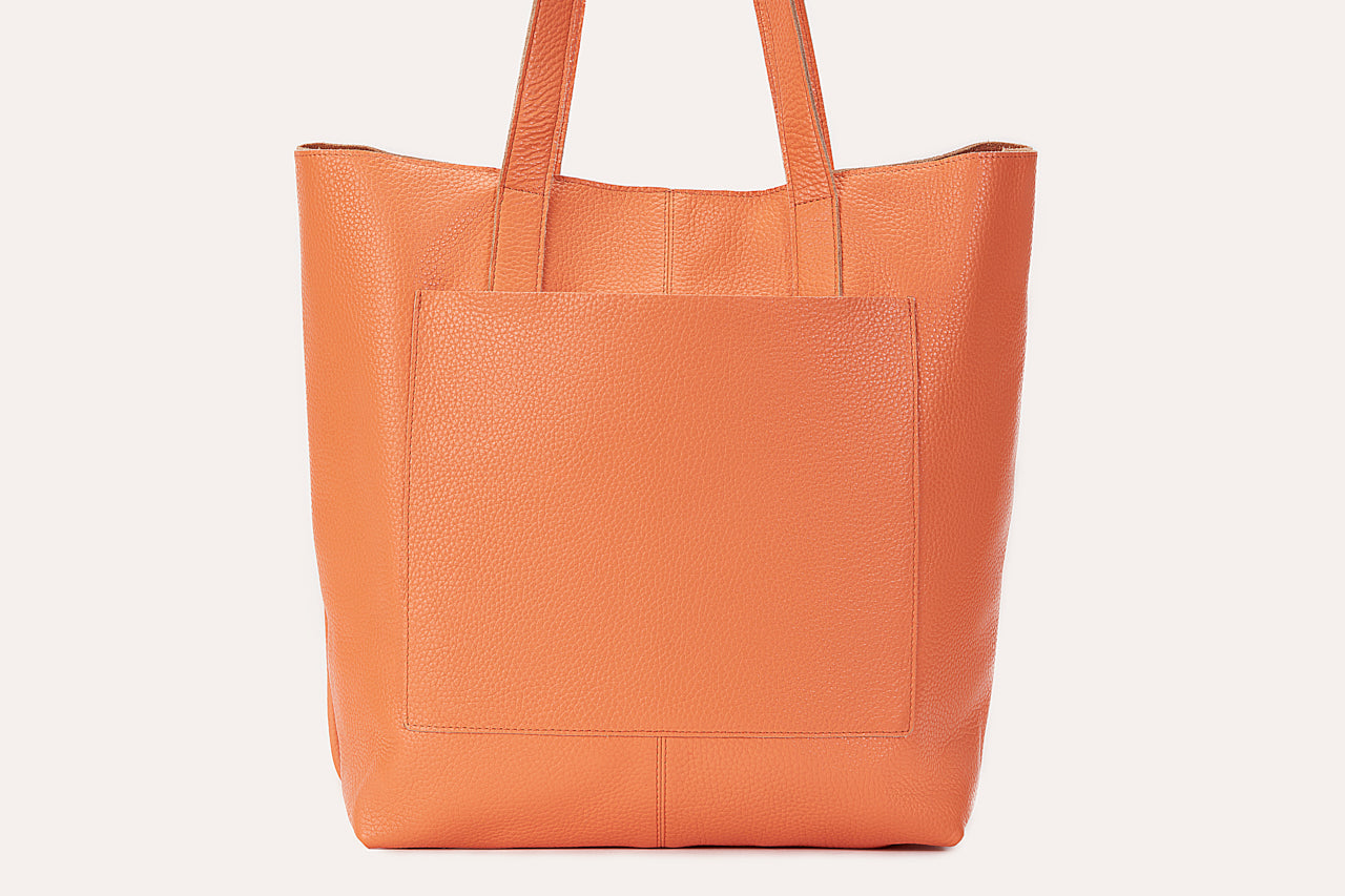 Kiko Journalist Tote Leather Bag for Women Cowhide Pebble - Rosetta Creative Boutique